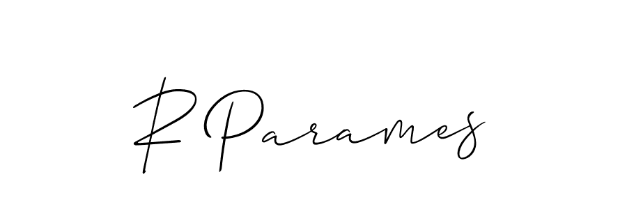 You should practise on your own different ways (Allison_Script) to write your name (R Parames) in signature. don't let someone else do it for you. R Parames signature style 2 images and pictures png