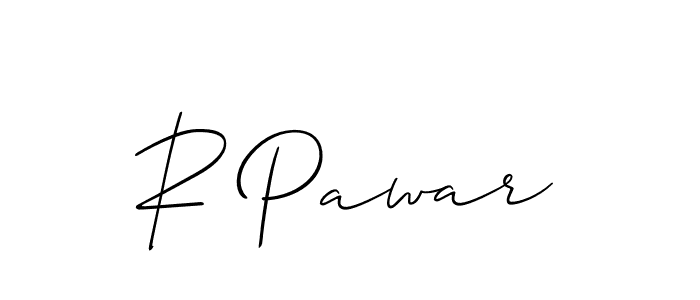 if you are searching for the best signature style for your name R Pawar. so please give up your signature search. here we have designed multiple signature styles  using Allison_Script. R Pawar signature style 2 images and pictures png