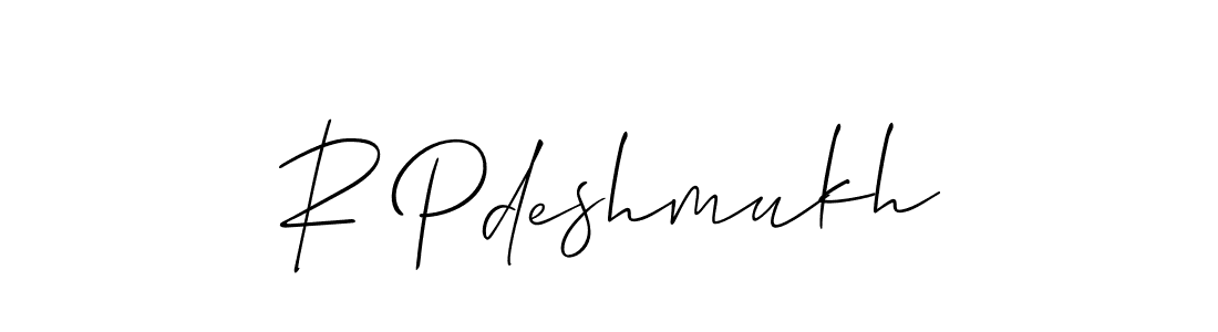 Create a beautiful signature design for name R Pdeshmukh. With this signature (Allison_Script) fonts, you can make a handwritten signature for free. R Pdeshmukh signature style 2 images and pictures png