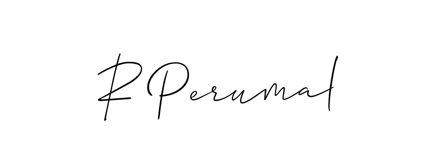 How to make R Perumal signature? Allison_Script is a professional autograph style. Create handwritten signature for R Perumal name. R Perumal signature style 2 images and pictures png