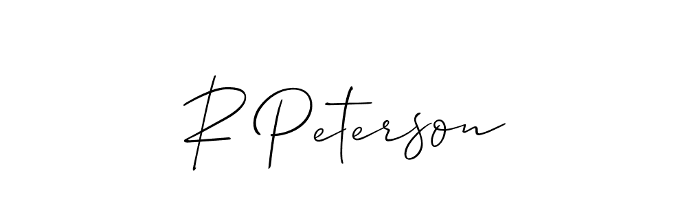 It looks lik you need a new signature style for name R Peterson. Design unique handwritten (Allison_Script) signature with our free signature maker in just a few clicks. R Peterson signature style 2 images and pictures png
