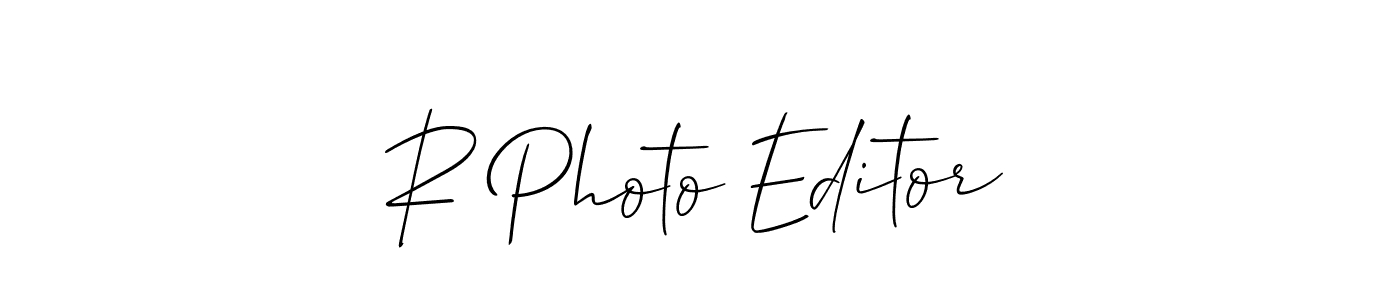 Similarly Allison_Script is the best handwritten signature design. Signature creator online .You can use it as an online autograph creator for name R Photo Editor. R Photo Editor signature style 2 images and pictures png