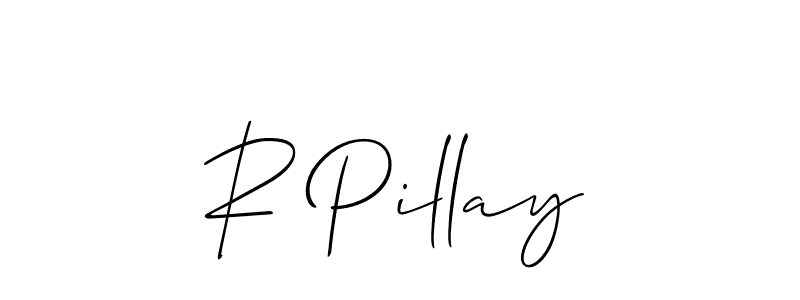 Allison_Script is a professional signature style that is perfect for those who want to add a touch of class to their signature. It is also a great choice for those who want to make their signature more unique. Get R Pillay name to fancy signature for free. R Pillay signature style 2 images and pictures png