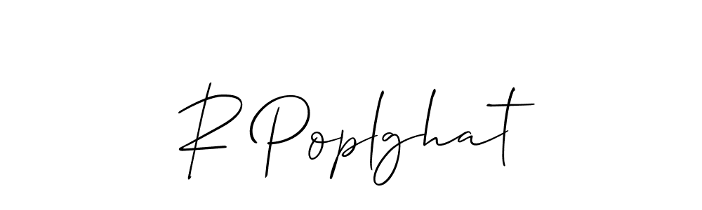 Make a beautiful signature design for name R Poplghat. With this signature (Allison_Script) style, you can create a handwritten signature for free. R Poplghat signature style 2 images and pictures png