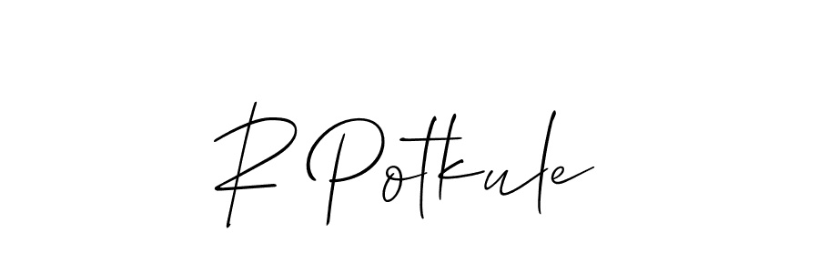if you are searching for the best signature style for your name R Potkule. so please give up your signature search. here we have designed multiple signature styles  using Allison_Script. R Potkule signature style 2 images and pictures png