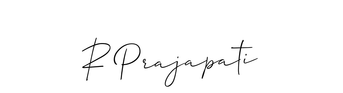 You should practise on your own different ways (Allison_Script) to write your name (R Prajapati) in signature. don't let someone else do it for you. R Prajapati signature style 2 images and pictures png