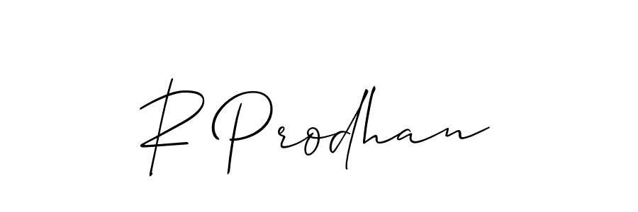 You should practise on your own different ways (Allison_Script) to write your name (R Prodhan) in signature. don't let someone else do it for you. R Prodhan signature style 2 images and pictures png