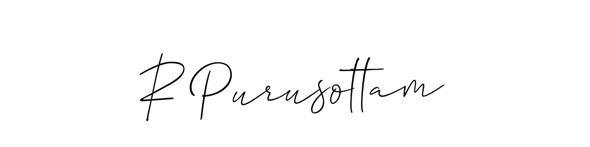 How to Draw R Purusottam signature style? Allison_Script is a latest design signature styles for name R Purusottam. R Purusottam signature style 2 images and pictures png