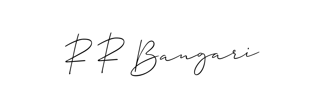 Create a beautiful signature design for name R R Bangari. With this signature (Allison_Script) fonts, you can make a handwritten signature for free. R R Bangari signature style 2 images and pictures png