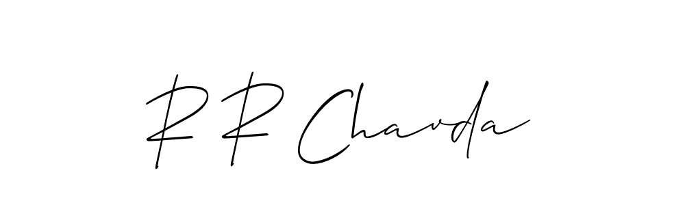 It looks lik you need a new signature style for name R R Chavda. Design unique handwritten (Allison_Script) signature with our free signature maker in just a few clicks. R R Chavda signature style 2 images and pictures png