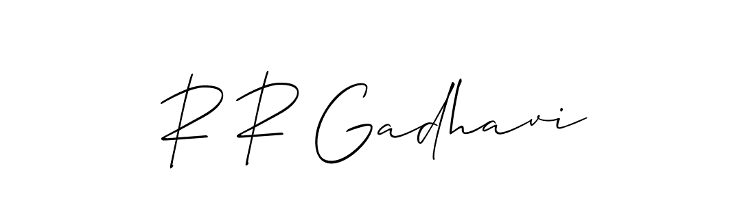 Similarly Allison_Script is the best handwritten signature design. Signature creator online .You can use it as an online autograph creator for name R R Gadhavi. R R Gadhavi signature style 2 images and pictures png