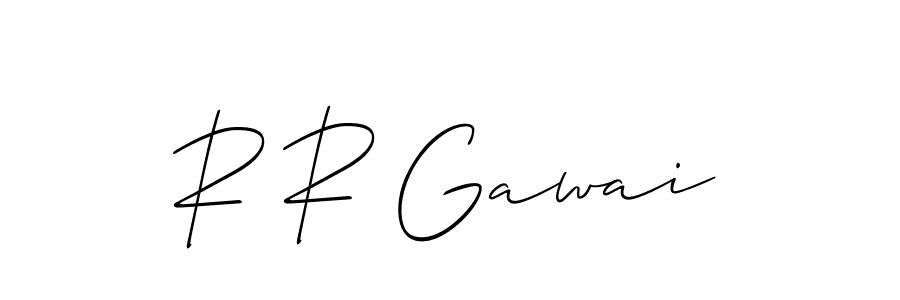 if you are searching for the best signature style for your name R R Gawai. so please give up your signature search. here we have designed multiple signature styles  using Allison_Script. R R Gawai signature style 2 images and pictures png