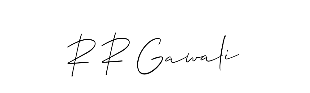 How to make R R Gawali name signature. Use Allison_Script style for creating short signs online. This is the latest handwritten sign. R R Gawali signature style 2 images and pictures png