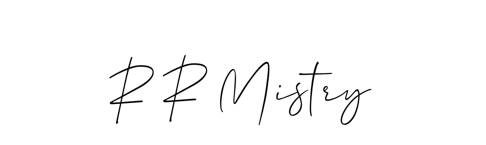 How to make R R Mistry signature? Allison_Script is a professional autograph style. Create handwritten signature for R R Mistry name. R R Mistry signature style 2 images and pictures png