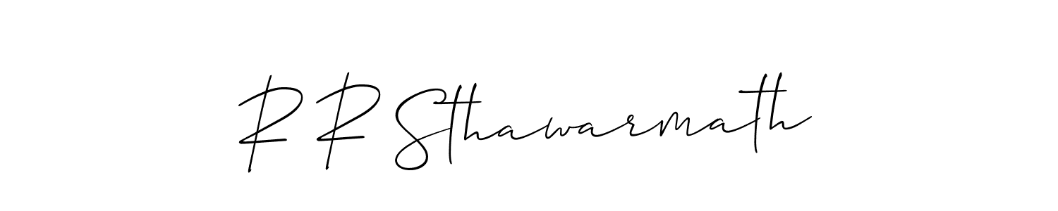 You should practise on your own different ways (Allison_Script) to write your name (R R Sthawarmath) in signature. don't let someone else do it for you. R R Sthawarmath signature style 2 images and pictures png