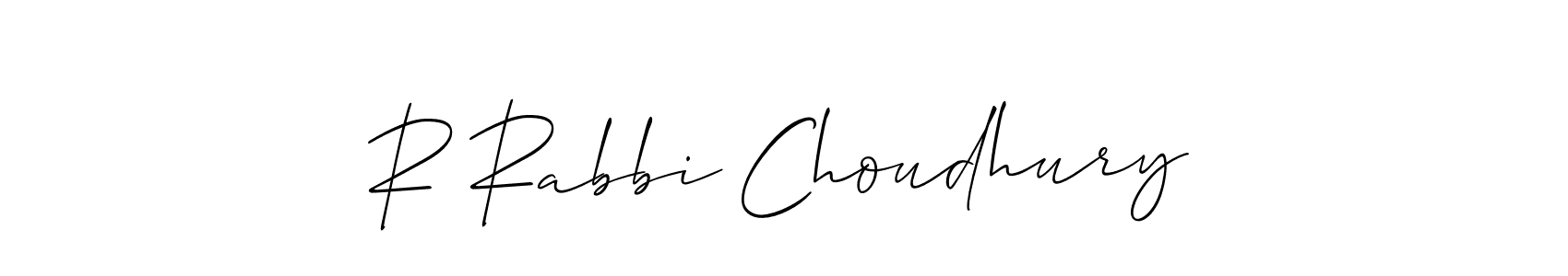 Make a beautiful signature design for name R Rabbi Choudhury. Use this online signature maker to create a handwritten signature for free. R Rabbi Choudhury signature style 2 images and pictures png