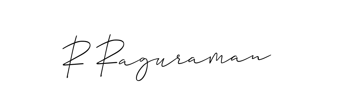 Create a beautiful signature design for name R Raguraman. With this signature (Allison_Script) fonts, you can make a handwritten signature for free. R Raguraman signature style 2 images and pictures png