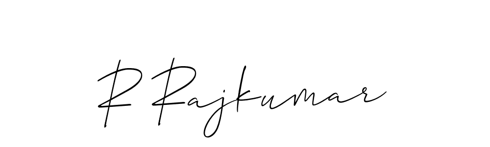 This is the best signature style for the R Rajkumar name. Also you like these signature font (Allison_Script). Mix name signature. R Rajkumar signature style 2 images and pictures png
