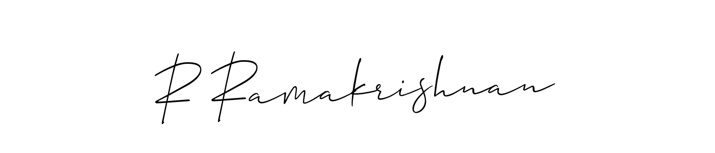 How to make R Ramakrishnan signature? Allison_Script is a professional autograph style. Create handwritten signature for R Ramakrishnan name. R Ramakrishnan signature style 2 images and pictures png