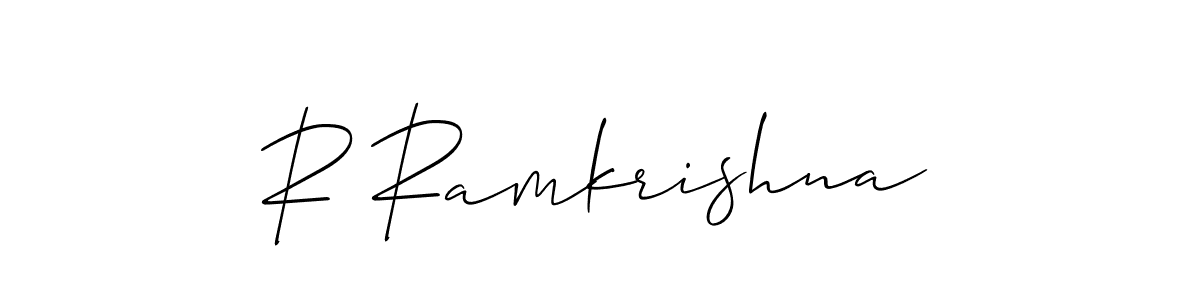 You should practise on your own different ways (Allison_Script) to write your name (R Ramkrishna) in signature. don't let someone else do it for you. R Ramkrishna signature style 2 images and pictures png