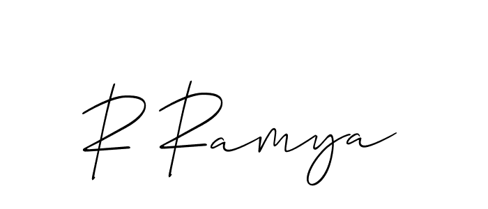 Once you've used our free online signature maker to create your best signature Allison_Script style, it's time to enjoy all of the benefits that R Ramya name signing documents. R Ramya signature style 2 images and pictures png