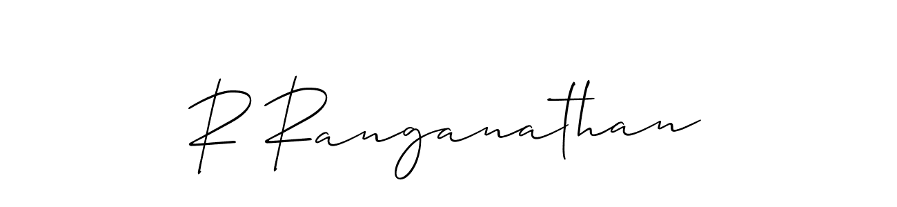 You should practise on your own different ways (Allison_Script) to write your name (R Ranganathan) in signature. don't let someone else do it for you. R Ranganathan signature style 2 images and pictures png