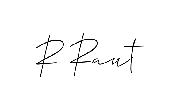 How to Draw R Raut signature style? Allison_Script is a latest design signature styles for name R Raut. R Raut signature style 2 images and pictures png