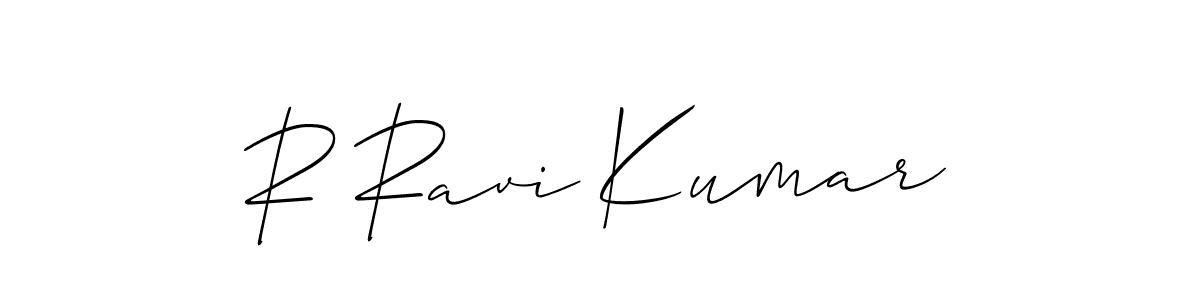 You should practise on your own different ways (Allison_Script) to write your name (R Ravi Kumar) in signature. don't let someone else do it for you. R Ravi Kumar signature style 2 images and pictures png