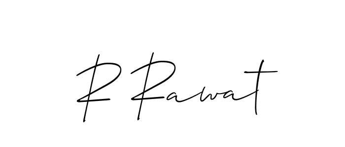Also You can easily find your signature by using the search form. We will create R Rawat name handwritten signature images for you free of cost using Allison_Script sign style. R Rawat signature style 2 images and pictures png