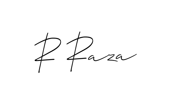 How to make R Raza name signature. Use Allison_Script style for creating short signs online. This is the latest handwritten sign. R Raza signature style 2 images and pictures png