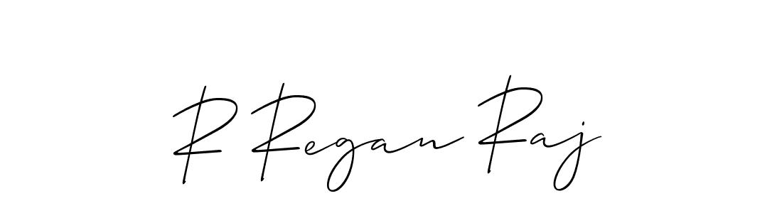 R Regan Raj stylish signature style. Best Handwritten Sign (Allison_Script) for my name. Handwritten Signature Collection Ideas for my name R Regan Raj. R Regan Raj signature style 2 images and pictures png