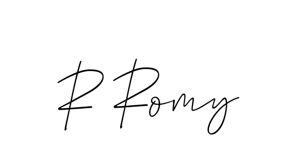 Check out images of Autograph of R Romy name. Actor R Romy Signature Style. Allison_Script is a professional sign style online. R Romy signature style 2 images and pictures png