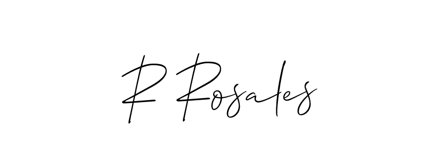 Make a beautiful signature design for name R Rosales. With this signature (Allison_Script) style, you can create a handwritten signature for free. R Rosales signature style 2 images and pictures png