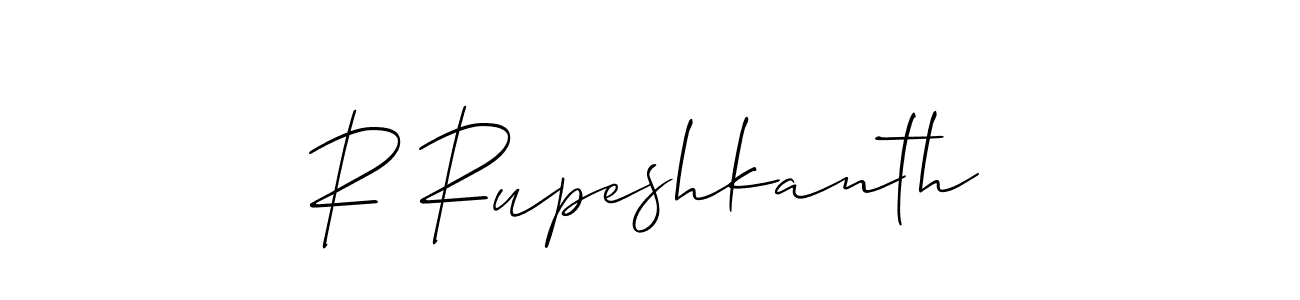 It looks lik you need a new signature style for name R Rupeshkanth. Design unique handwritten (Allison_Script) signature with our free signature maker in just a few clicks. R Rupeshkanth signature style 2 images and pictures png