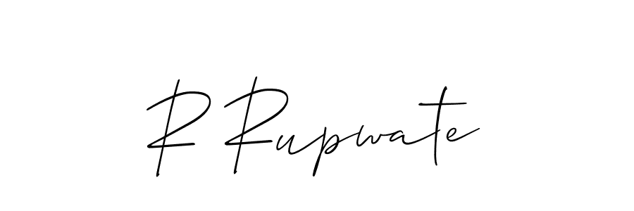 if you are searching for the best signature style for your name R Rupwate. so please give up your signature search. here we have designed multiple signature styles  using Allison_Script. R Rupwate signature style 2 images and pictures png