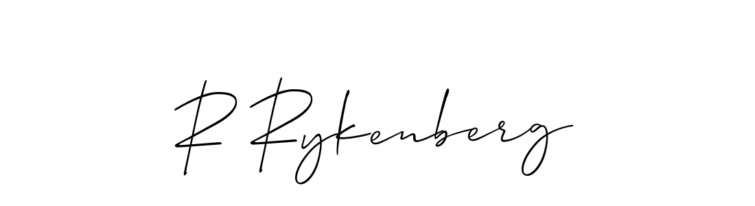 Design your own signature with our free online signature maker. With this signature software, you can create a handwritten (Allison_Script) signature for name R Rykenberg. R Rykenberg signature style 2 images and pictures png