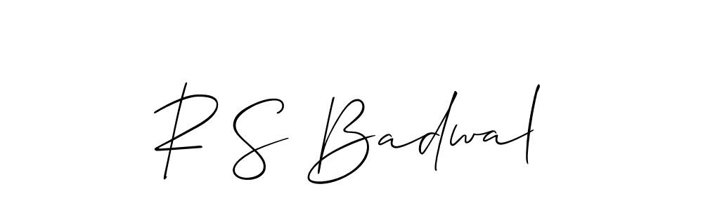 R S Badwal stylish signature style. Best Handwritten Sign (Allison_Script) for my name. Handwritten Signature Collection Ideas for my name R S Badwal. R S Badwal signature style 2 images and pictures png