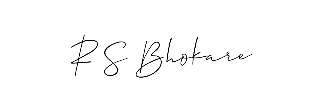 Use a signature maker to create a handwritten signature online. With this signature software, you can design (Allison_Script) your own signature for name R S Bhokare. R S Bhokare signature style 2 images and pictures png