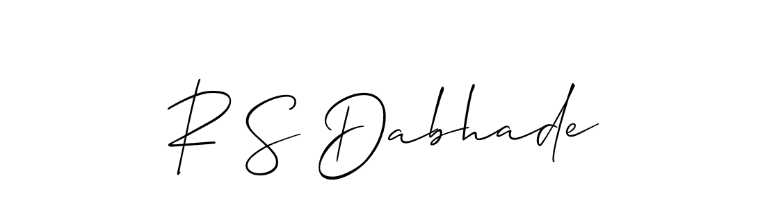 Create a beautiful signature design for name R S Dabhade. With this signature (Allison_Script) fonts, you can make a handwritten signature for free. R S Dabhade signature style 2 images and pictures png