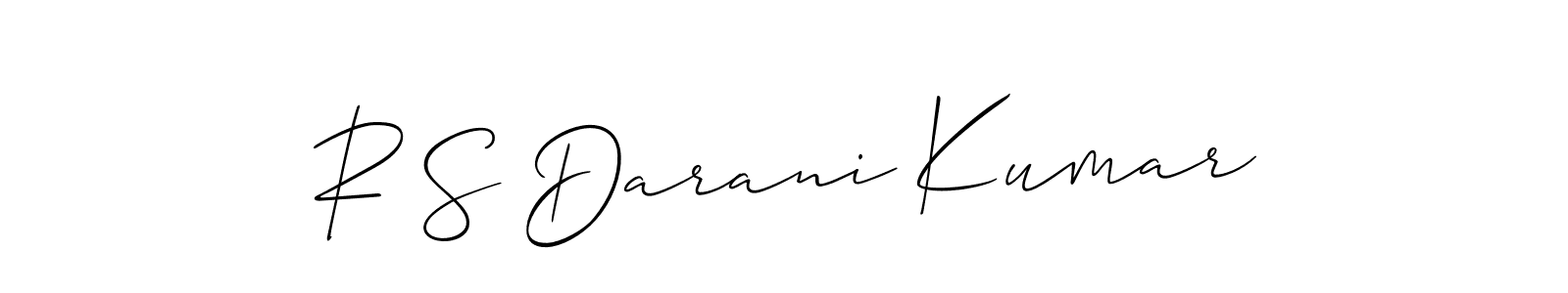 Similarly Allison_Script is the best handwritten signature design. Signature creator online .You can use it as an online autograph creator for name R S Darani Kumar. R S Darani Kumar signature style 2 images and pictures png