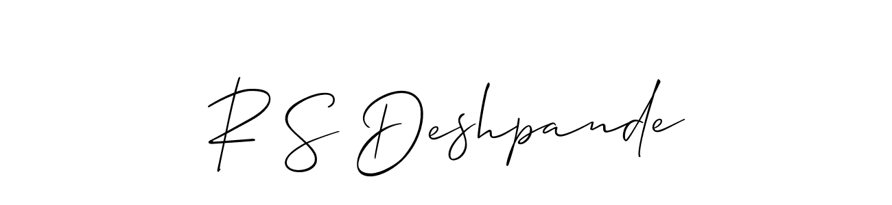 How to Draw R S Deshpande signature style? Allison_Script is a latest design signature styles for name R S Deshpande. R S Deshpande signature style 2 images and pictures png