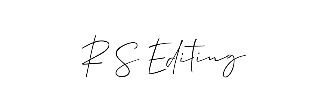 Design your own signature with our free online signature maker. With this signature software, you can create a handwritten (Allison_Script) signature for name R S Editing. R S Editing signature style 2 images and pictures png