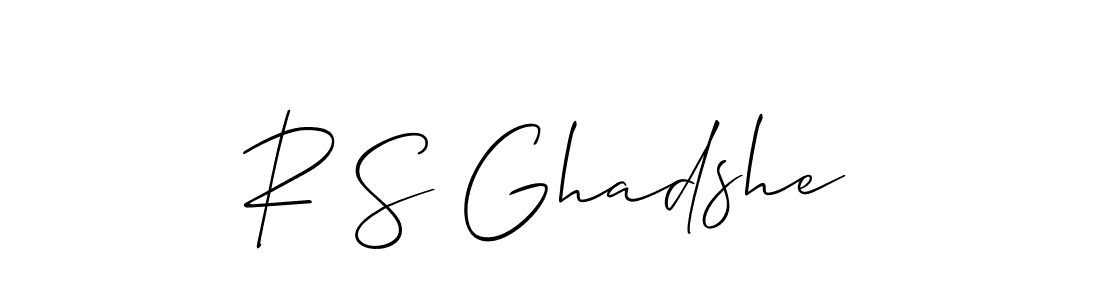 It looks lik you need a new signature style for name R S Ghadshe. Design unique handwritten (Allison_Script) signature with our free signature maker in just a few clicks. R S Ghadshe signature style 2 images and pictures png