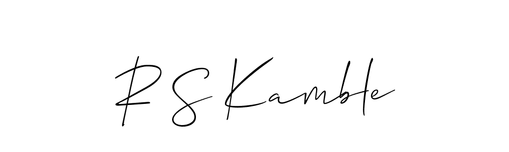 Also You can easily find your signature by using the search form. We will create R S Kamble name handwritten signature images for you free of cost using Allison_Script sign style. R S Kamble signature style 2 images and pictures png