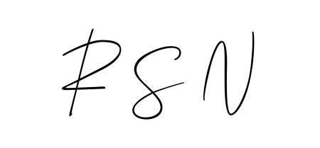 A dynamic signature style for R S N using Allison_Script script. Designed to look authentic, handwritten, and professional. R S N signature style 2 images and pictures png