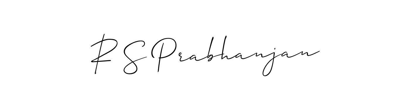 Also we have R S Prabhanjan name is the best signature style. Create professional handwritten signature collection using Allison_Script autograph style. R S Prabhanjan signature style 2 images and pictures png