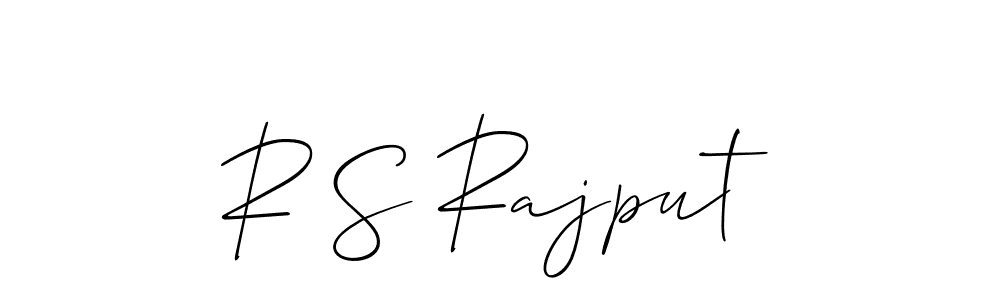 Use a signature maker to create a handwritten signature online. With this signature software, you can design (Allison_Script) your own signature for name R S Rajput. R S Rajput signature style 2 images and pictures png