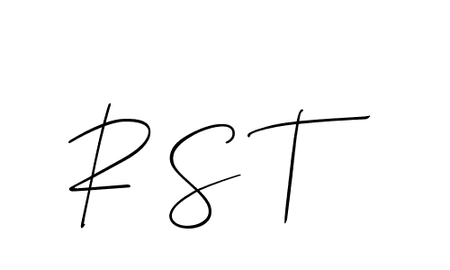 Design your own signature with our free online signature maker. With this signature software, you can create a handwritten (Allison_Script) signature for name R S T. R S T signature style 2 images and pictures png