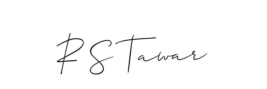 Also You can easily find your signature by using the search form. We will create R S Tawar name handwritten signature images for you free of cost using Allison_Script sign style. R S Tawar signature style 2 images and pictures png