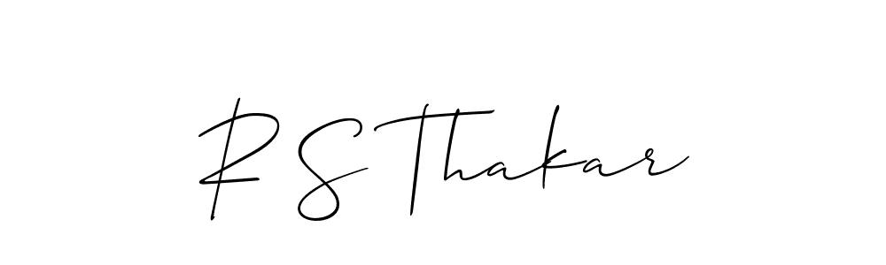 Use a signature maker to create a handwritten signature online. With this signature software, you can design (Allison_Script) your own signature for name R S Thakar. R S Thakar signature style 2 images and pictures png